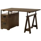 MASSIVMOEBEL24.DE Schreibtisch Mango braun