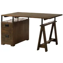 MASSIVMOEBEL24.DE Schreibtisch Mango braun