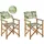 Beliani Cine Gartenstuhl 0 x 0 x 0 cm cremeweiß/hellgrün 2 St.