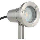 EGLO LED Außen-Strahler Nema edelstahl 25 x 11 cm GU10 Erdspieß