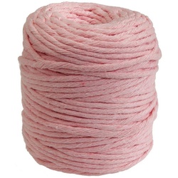 DéVa Makramee Band 5mm x 100 m Länge Makramee Garn aus 100% Baumwolle rosa Nähgarn rosa
