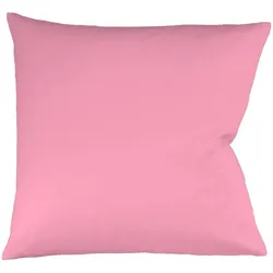 Kissenbezug FLEURESSE "Colours Mako Satin, 100% Baumwolle, mit Reißverschluss", pink, B:40cm L:40cm, Mako-Satin, Mako-Satin, Kissenbezüge, Mako Satin, glänzend, glatt, Premium Qualität