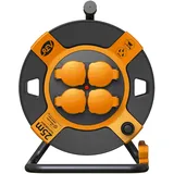 REV Ritter REV Kabeltrommel Außen 25m H07RN-F 3x1,5, orange, 4x Schutzkontaktstecker