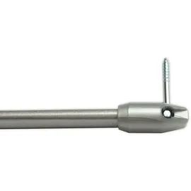 INDEKO Scheibenstange INDEKO "Scheibenstange ausziehbar 1-läufig, 2 Stück" Gr. 2, silber (edelstahlfarben, silberfarben), Ø:11mm, Eisen, Gardinenstangen