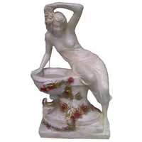 Casa Padrino Jugendstil Gartenbrunnen Creme / Beige / Rot