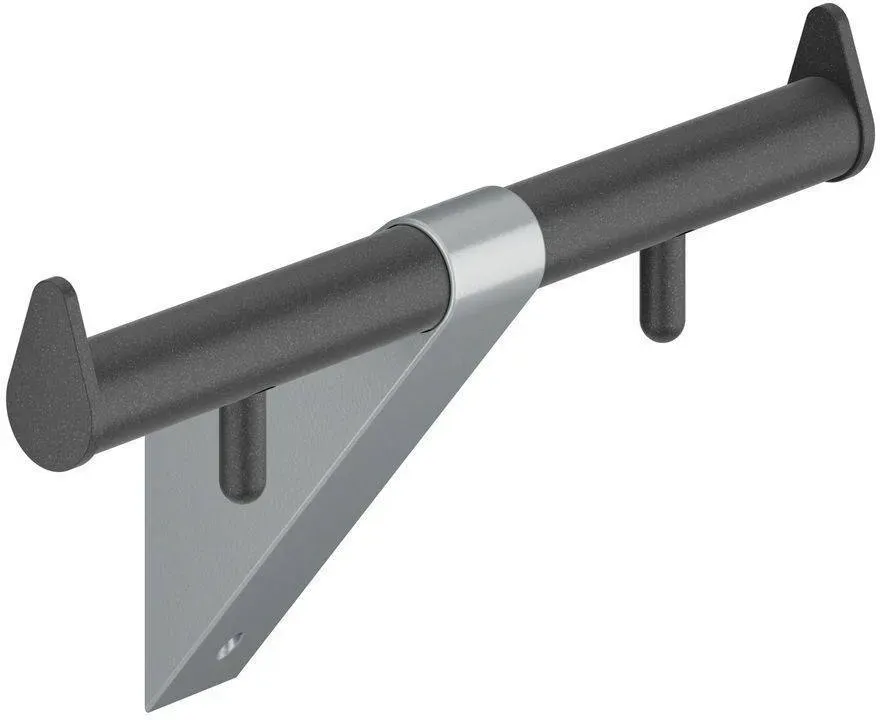 KWS A100 Papierrollenhalter 2-fach mit Rollenbremse Stützen Aluminuimgrau metallic Stange Anthrazitgrau metallic - Anthrazit/Silbermetallic