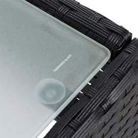 Estexo Beistelltisch 58 x 58 x 42 cm Schwarz