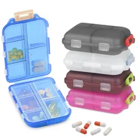 Fyihoxi Tablettenbox 5 Stück Reise-Pillen-Organizer 10 Fächer Medikamenten Aufbewahrung Pillendose Medikamentenbox Pillen-Organizer Box Klein Pillendose Reise-Pillenbox für Reise,Tägliches Gebrauch