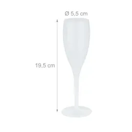 Relaxdays Sektglas 0,1 l 6-tlg.