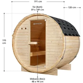 Artsauna Spitzbergen 120 inkl. 3,6 kW Ofen