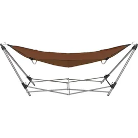 vidaXL Hängematte mit faltbarem Ständer Braun