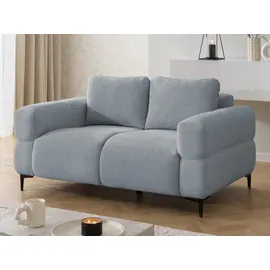 s-style möbel Couch Strukturstoff 2-Sitzer + 1-Sitzer Grau