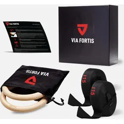 Premium Gym Rings - Turnringe aus Holz für Home Gym, Fitness & Cross Training EINHEITSGRÖSSE