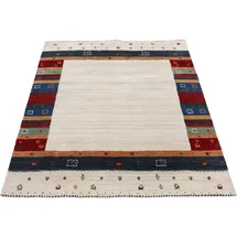 carpetfine Gabbeh Nura Wollteppich 140 x 200 cm Beige