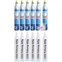Cago CO2-Zylinder silber + 6 x 425 g für 60 l Sprudelwasser