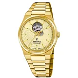 Festina AUTOMATICO Herren Edelstahl gold 40 mm F20062/2
