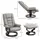 Homcom Relaxsessel mit Hocker, Drehbar Fernsehsessel mit Liegefunktion, Kunstleder,