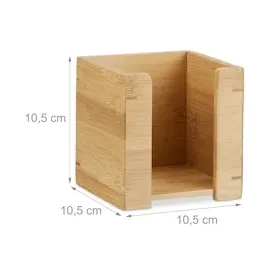 Relaxdays Zettelbox braun inkl. 900 Notizzettel