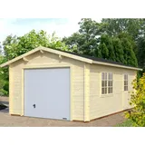 Palmako Einzelgarage Roger 3,60 x 5,50 m beige mit Sektionaltor
