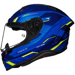 Nexx X.R3R Precision Helm, blauw-geel, 2XL Voorman