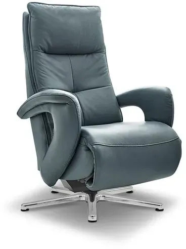 HUKLA Sessel ER08 Leder Grau Steel
