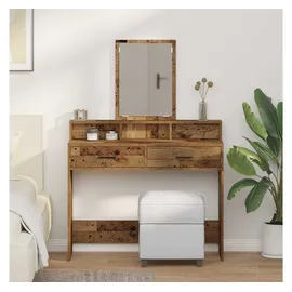 vidaXL Schminktisch mit Schubladen Altholz 100x41x140 cm