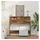 vidaXL Schminktisch mit Schubladen Altholz 100x41x140 cm