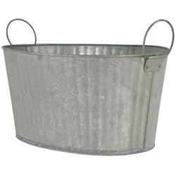 IB Laursen Wanne zum Bepflanzen mit Henkeln und Rillen, 44 x 33.5 x 22.5 cm