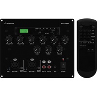 Monacor MXT-52MP3 Mischpult mit integriertem MP3-Spieler für die Unterputz-Wandmontage, Schwarz