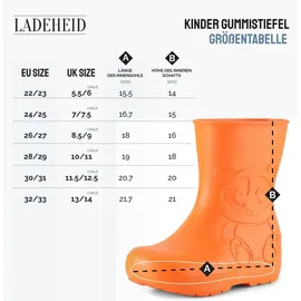 Ladeheid LA-CA-10 Gummistiefel Smaragdgrün 28/29