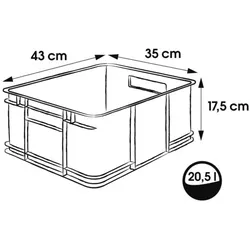 Keeeper Bruno ECO - Eurobox Aufbewahrungsbox L 43x35x17,5 cm Eco Green