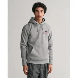 Gant für Herren. 2047084 Archiv Shield Hoodie Medium Grau (XL), Lässig, Baumwolle