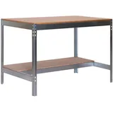 Proregal Werkbank, Silber, Holz, 120x84x76 cm, Freizeit, Heimwerken, Werkstatt, Werkbänke