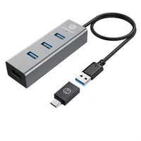 GRAUGEAR G-HUB4-AC 4 Port USB 3.0 Ports Type-A retail - Silber/Schwarz