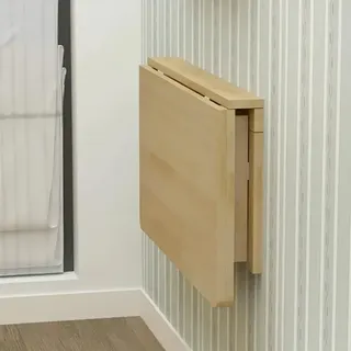 YHDMDQ Wandklapptisch Aus Massivholz, Klapptisch Zur Wandmontage, Klappbarer Wandschreibtisch, Zusammenklappbarer Wandtisch Drop-Leaf-Computertisch Für Wäscherei Küche Kleiner Raum(60x45cm/24x18in)