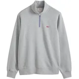 Levi's Original Housemark 1/4 Zip Sweatjacke Herren Grau XL