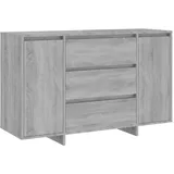 vidaXL Sideboard mit 3 Schubladen Grau Sonoma 120x41x75 cm