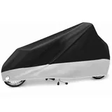 Lastenrad Abdeckung, Lastenfahrrad Abdeckung, Fahrradabdeckung Wasserdicht 420D Oxford-Gewebe, Fahrradgarage Plane Wasserfest, UV-beständige und reißfeste, Lastenfahrrad Abdeckplane, 285x65x115 cm