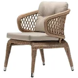 Xlmoebel Gartensessel Beiger Rattan-Sessel – modernes Design für entspannte Stunden (Sessel), Hergestellt in Europa beige