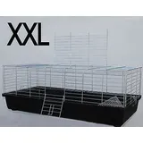 XXL 1,20 m Nagerkäfig Kaninchenkäfig Käfig Stall Hasenkäfig Meerschweinchen - grau