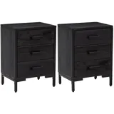 vidaXL Nachtschrank 40 x 30 x 55 cm Schwarz