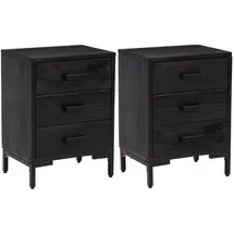 vidaXL Nachtschrank 40 x 30 x 55 cm Schwarz