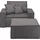 OTTO home Loveseat FINNLEY Cord 120 x 85 x 166 cm Grau mit Hocker