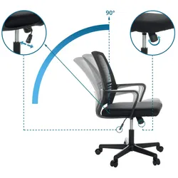 Bürostuhl / Drehstuhl STAR-TEC YU I Netzstoff schwarz / schwarz MyBuero