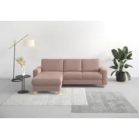 Home Affaire Ecksofa »Summer L-Form«, mit Recamiere, mit oder ohne Bettfunktion und Bettkasten, Cord-Bezug rosa