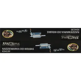 Costway Wurstfüller manuell, Wurstmaschine aus Edelstahl, Wurstfüllmaschine silber, Wurstpresse mit Tischklemme, Wurstspritze inkl. Füllrohre