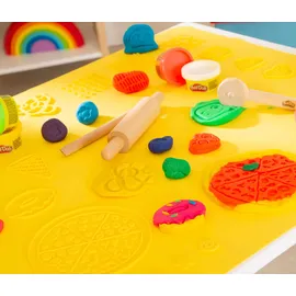 roba Play-Doh nachhaltiges Spielset 3D-Kreativmatte 12 Knetdosen FSC-Holzwerkzeuge