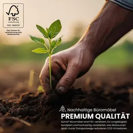 bümö Aktenschrank 80 x 114,4 x 35 braun/weiß