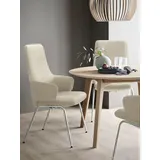 Stressless® Polsterstuhl Laurel, High Back mit Armlehne, Größe L, mit Beinen aus Stahl in Schwarz matt beige