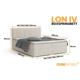 dein schlaf 24 LON IV 180 x 200 cm H4 Beige